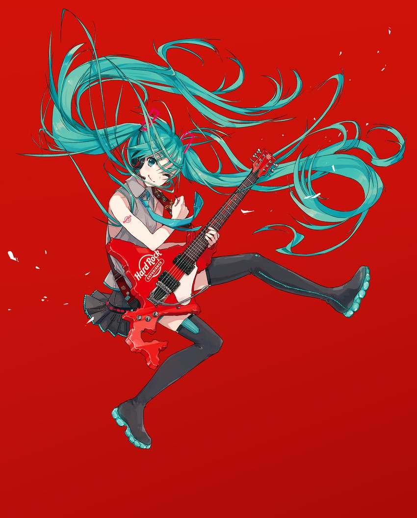 hatsune miku (vocaloid) drawn by ixima