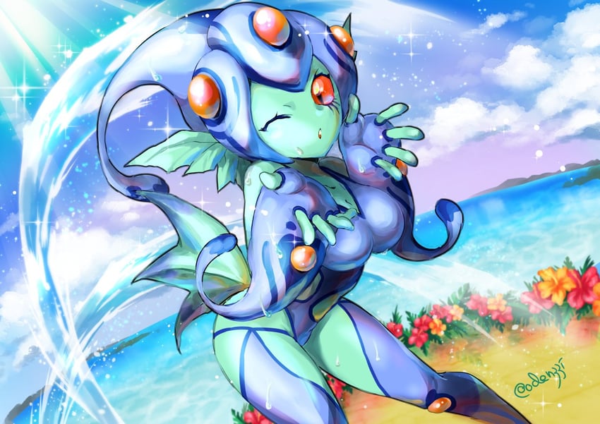 ranamon (digimon and 1 more) drawn by oden_(odenzzi)