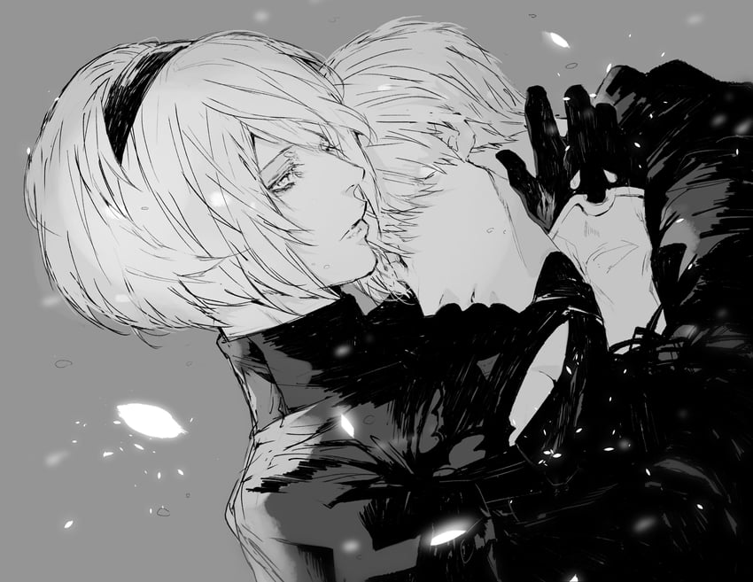 2b and 9s (nier and 1 more) drawn by nishiii26miii