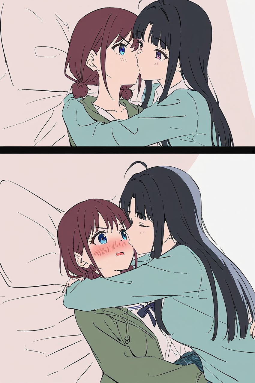 iseri nina and awa subaru (girls band cry) drawn by silverbobcut