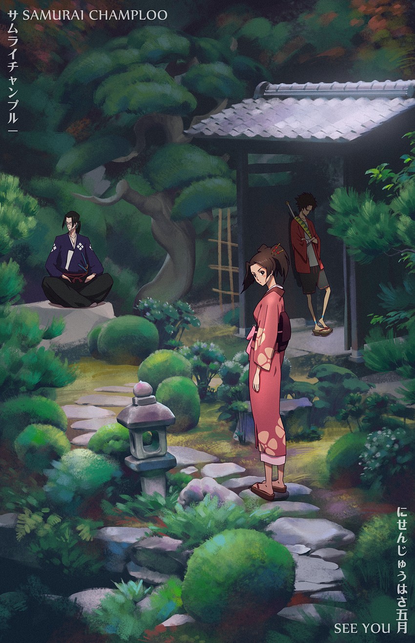 fuu, mugen, and jinnosuke (samurai champloo) drawn by see_you