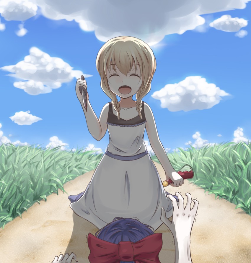 viola and ellen (majo no ie) drawn by maze_(moonlok)