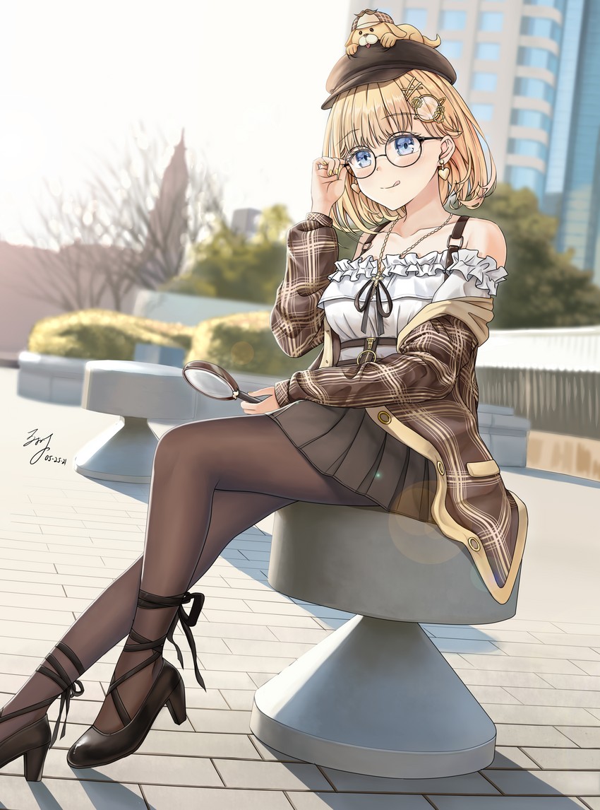 watson amelia and bubba (hololive and 1 more) drawn by zeng$_(zwj)