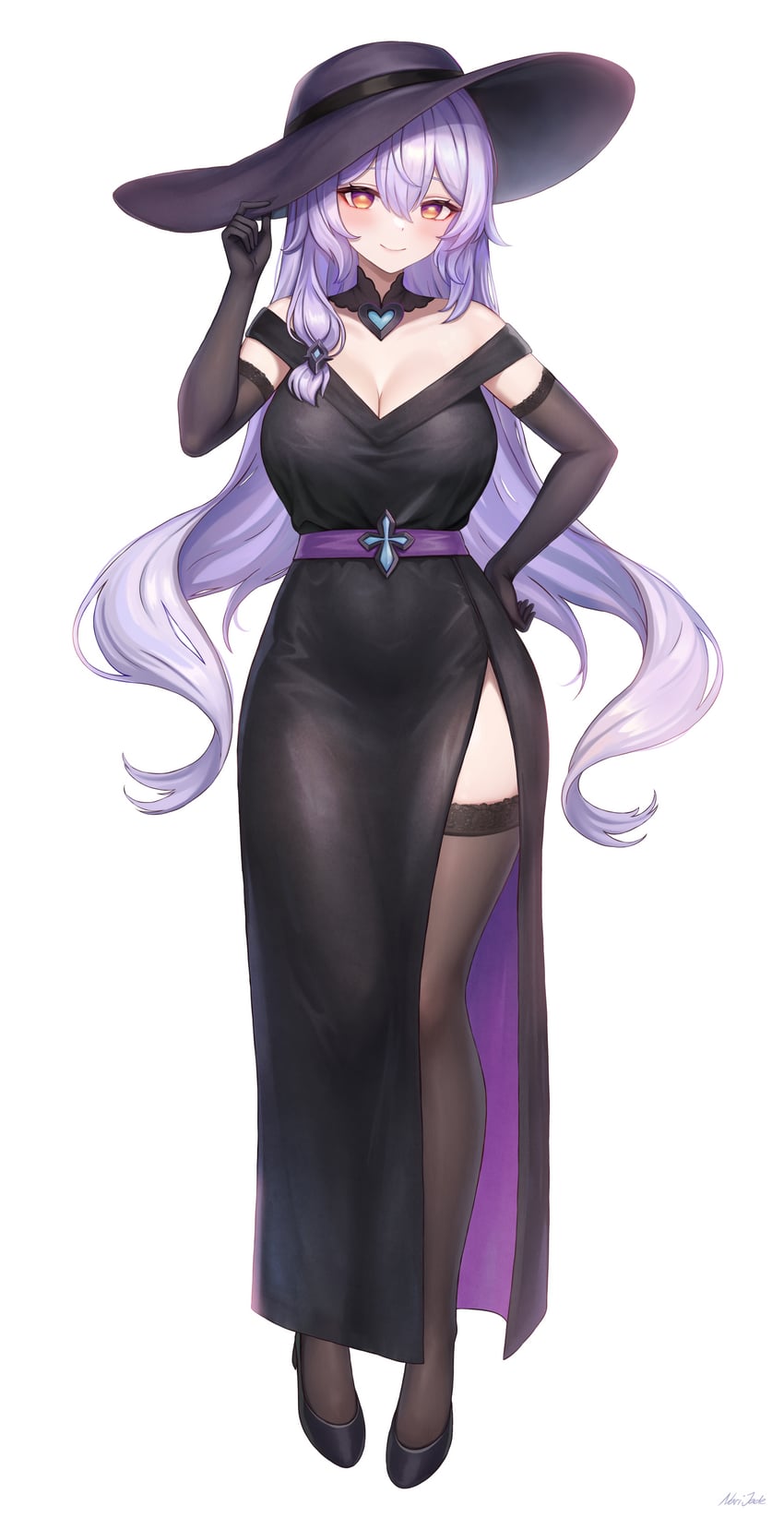 black swan (honkai and 1 more) drawn by narijade