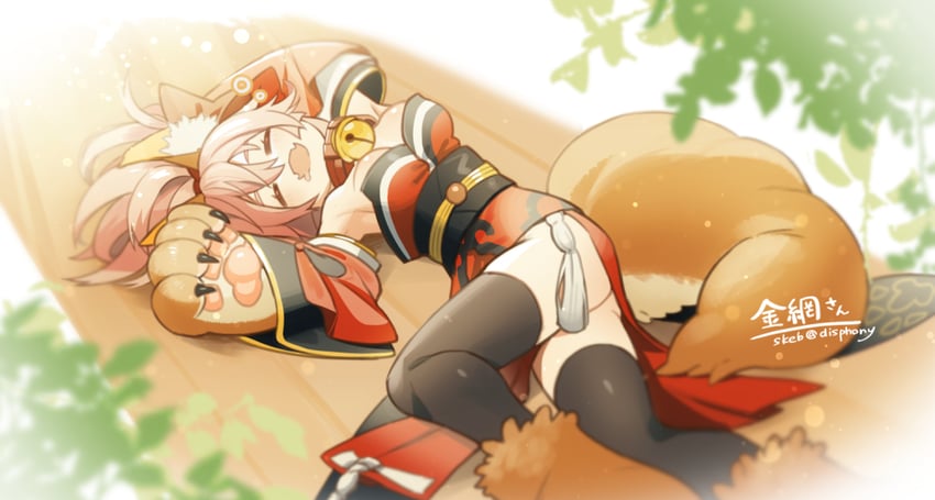 tamamo and tamamo cat (fate and 1 more) drawn by kazune_rain