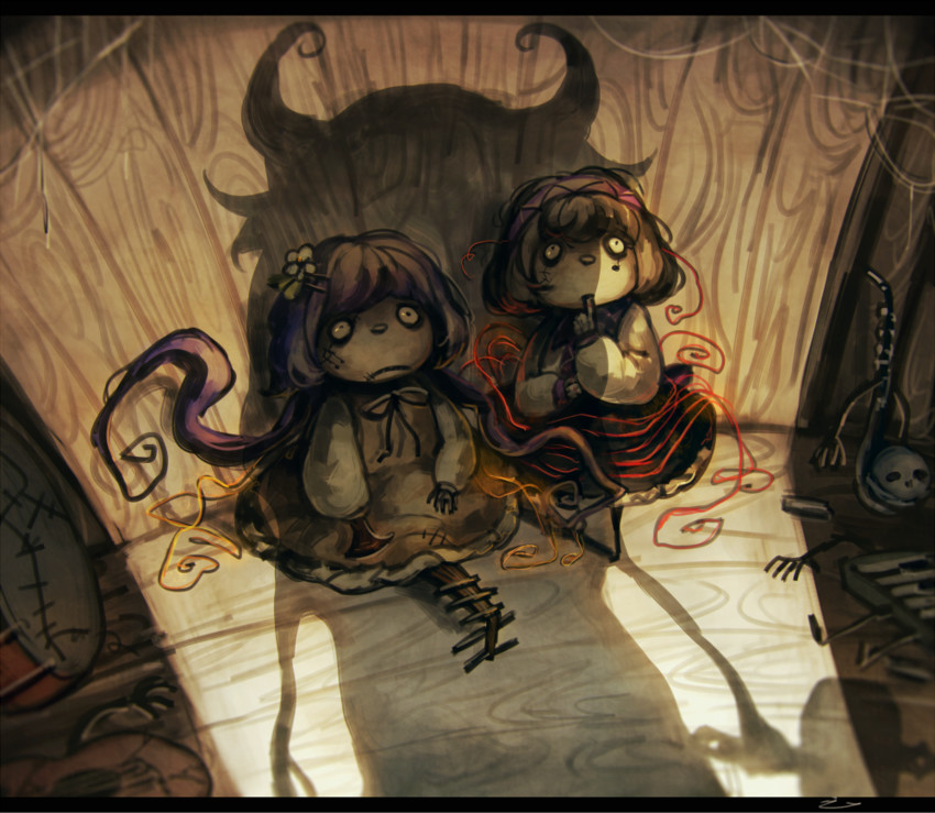 kijin seija, tsukumo benben, and tsukumo yatsuhashi (touhou) drawn by koto_inari