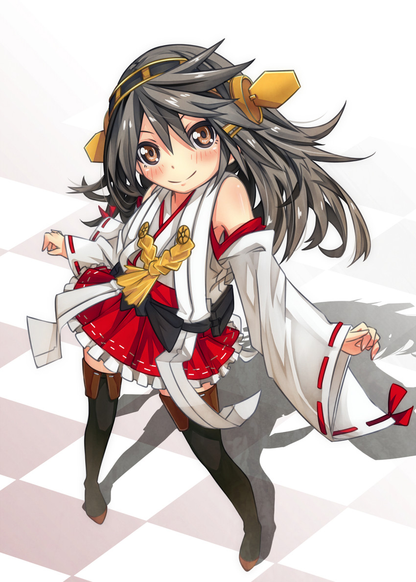 haruna (kantai collection) drawn by umino_mokuzu_(shizumisou)