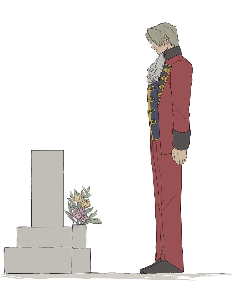 miles edgeworth (ace attorney) drawn by hachi_goma47