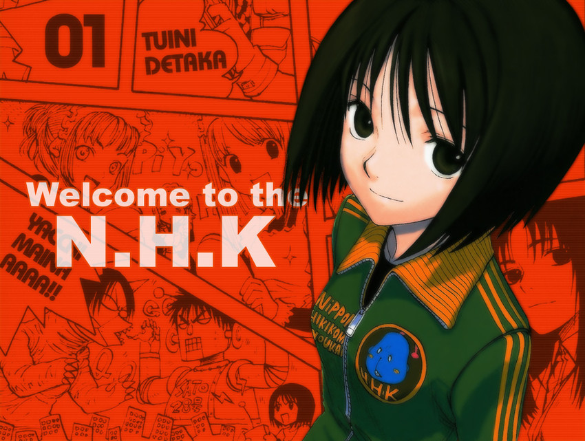 nakahara misaki and hikikomori alien (nhk ni youkoso!) drawn by ooiwa_kenji