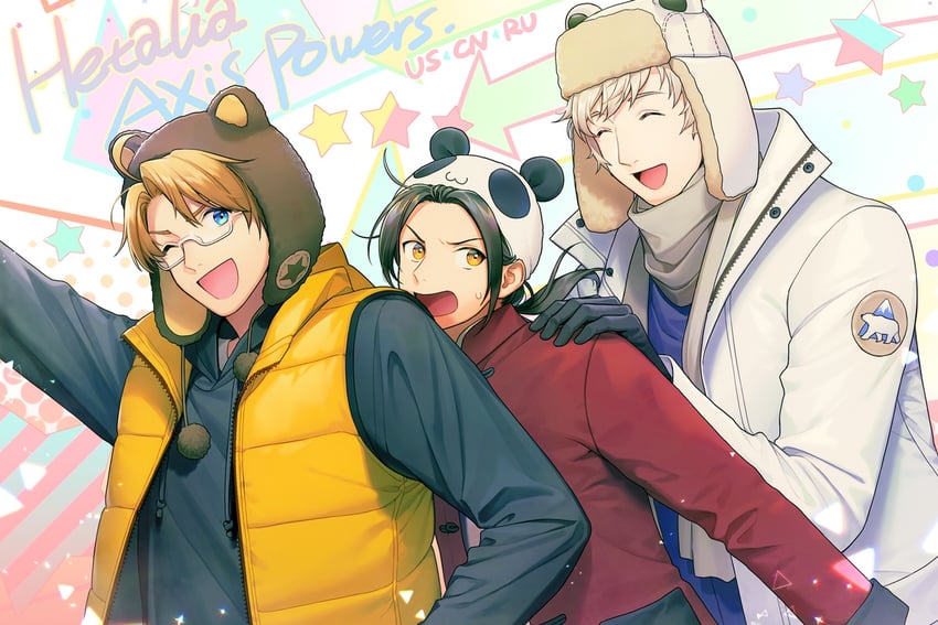 america, russia, and china (axis powers hetalia) drawn by to@st