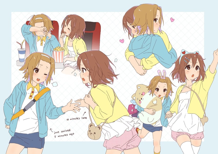 hirasawa yui and tainaka ritsu (k-on!) drawn by shaofangziran