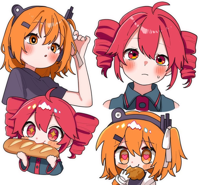 kasane teto and adachi rei (utau and 1 more) drawn by haru_maron