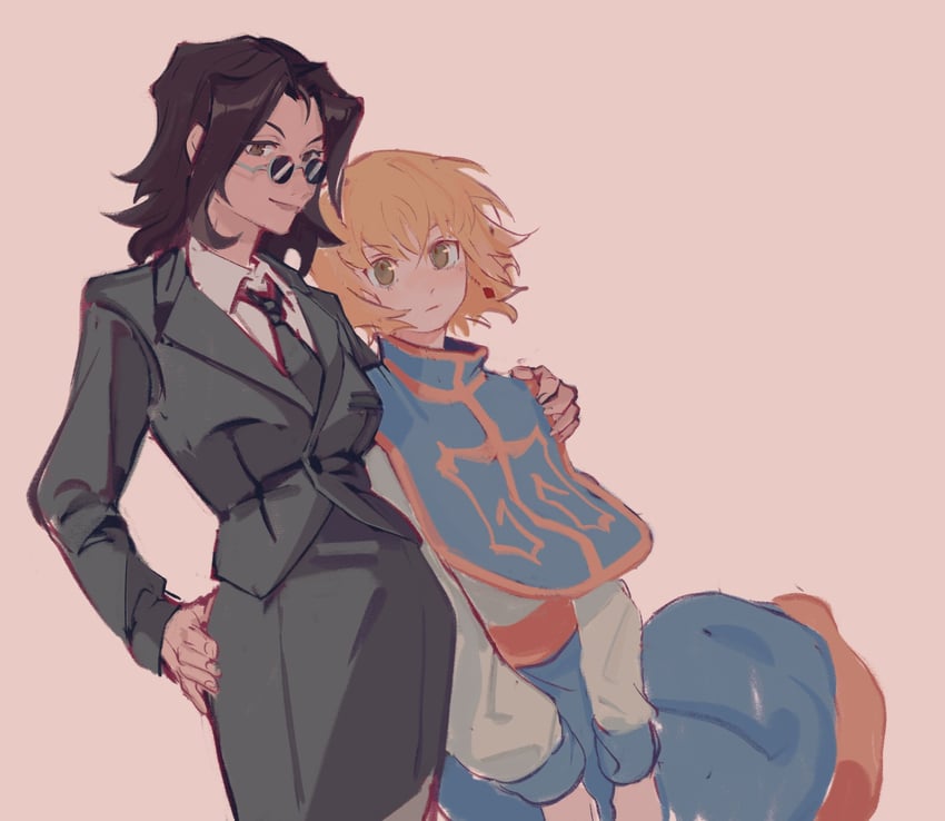 kurapika and leorio paladiknight (hunter x hunter) drawn by ik18166181ik