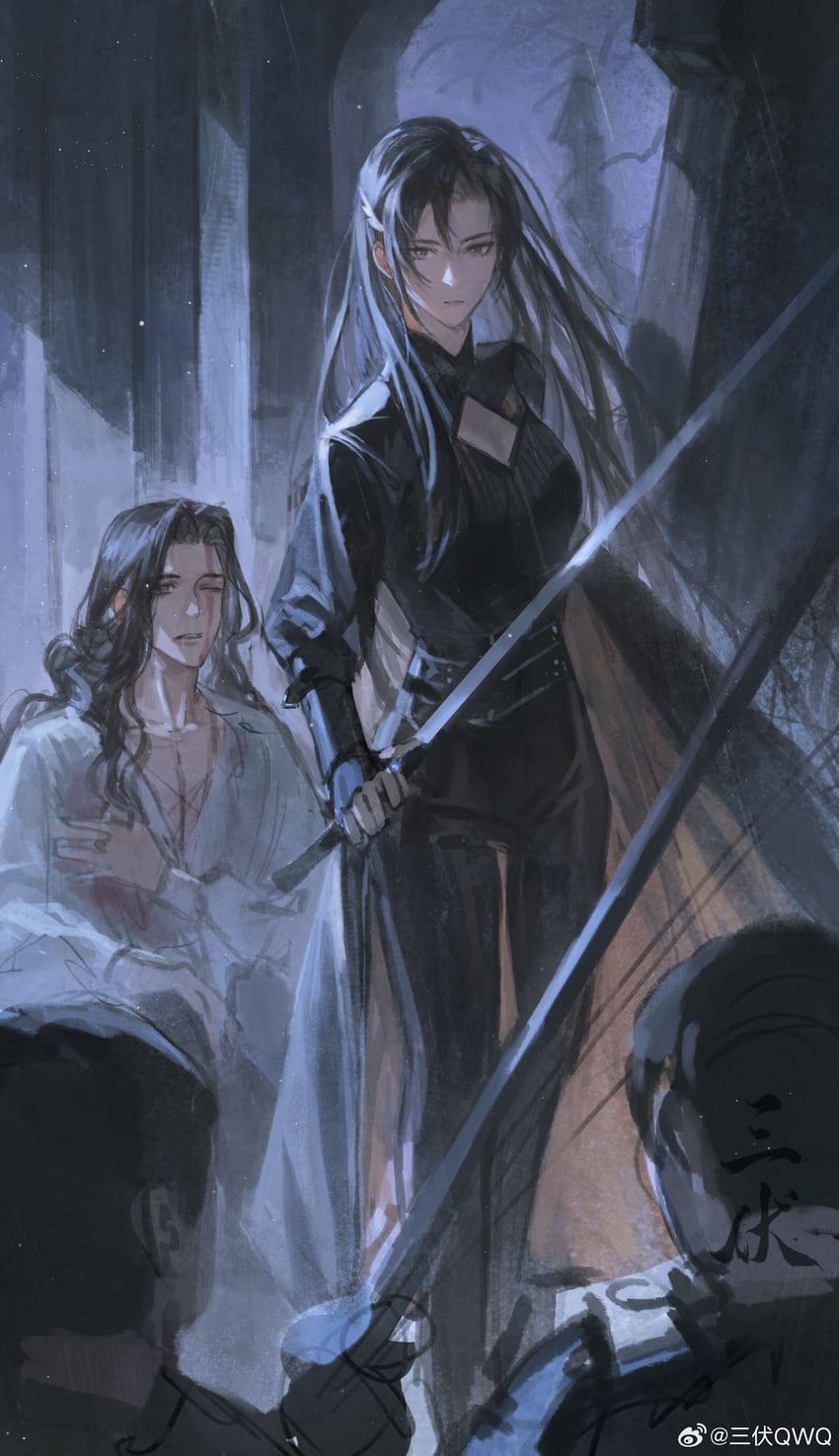 guanglingwang and liu bian (code: kite) drawn by sanfu_qwq