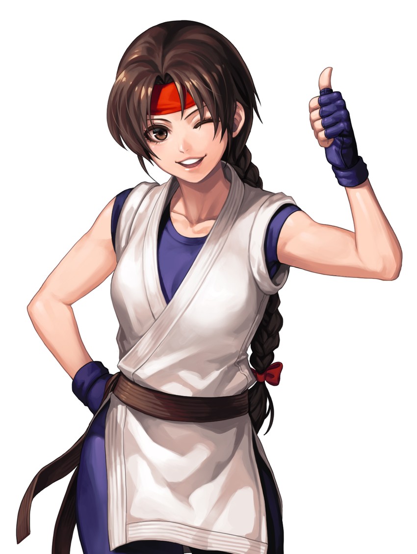 yuri sakazaki (the king of fighters and 2 more) drawn by evilgun