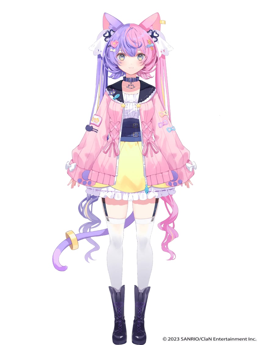nyamafuji anzu (sanrio and 2 more) drawn by kanda_done