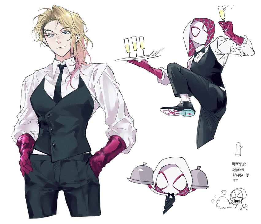 spider-gwen and gwen stacy (marvel and 2 more) drawn by gugusam0