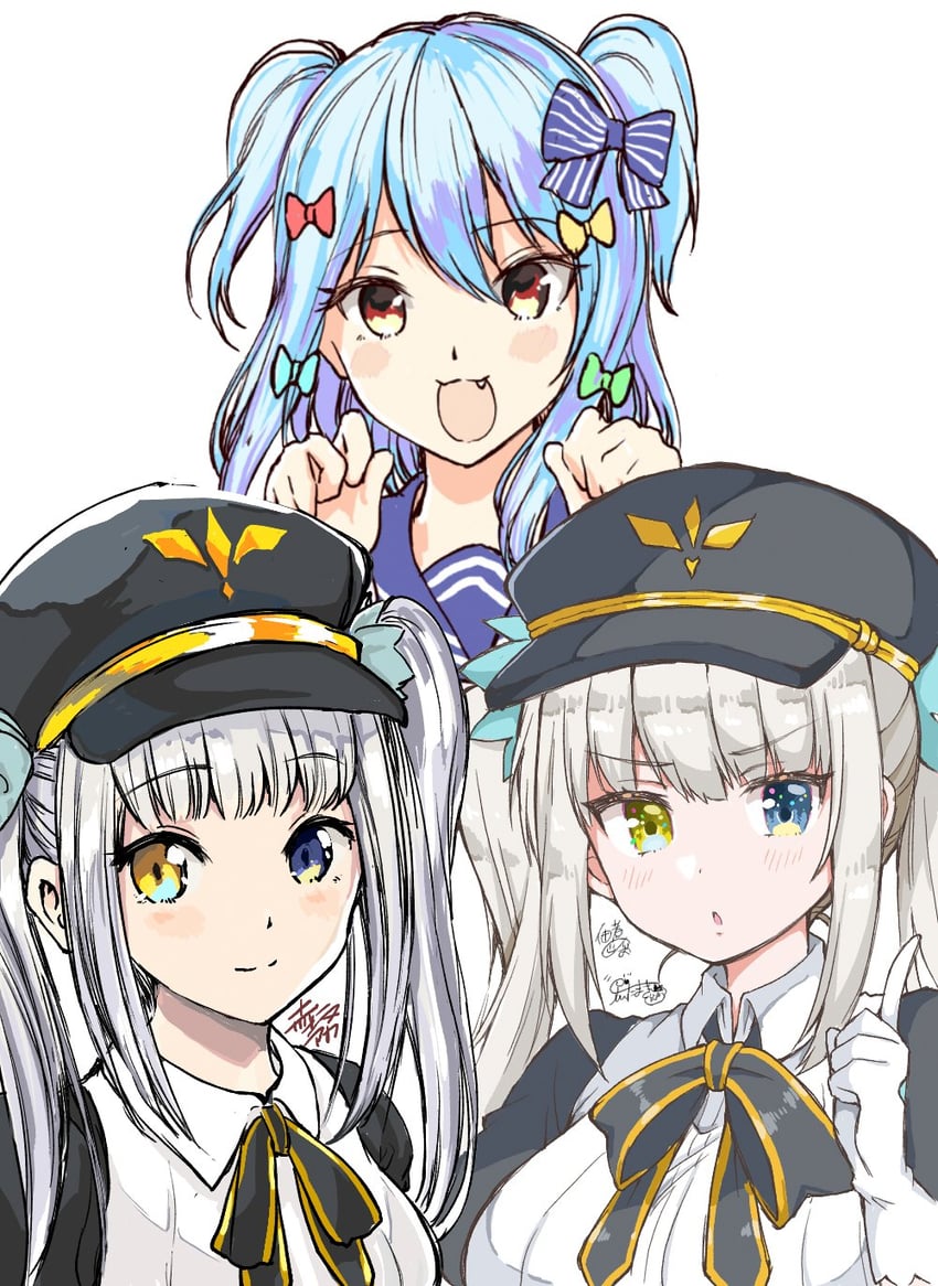 kagura mea and inuyama tamaki (noripro and 1 more) drawn by akasaka_aka and tsukudani_norio