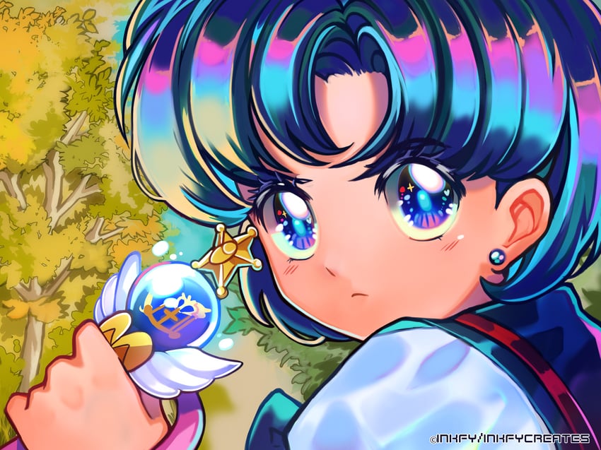 mizuno ami (bishoujo senshi sailor moon and 1 more) drawn by inkfy