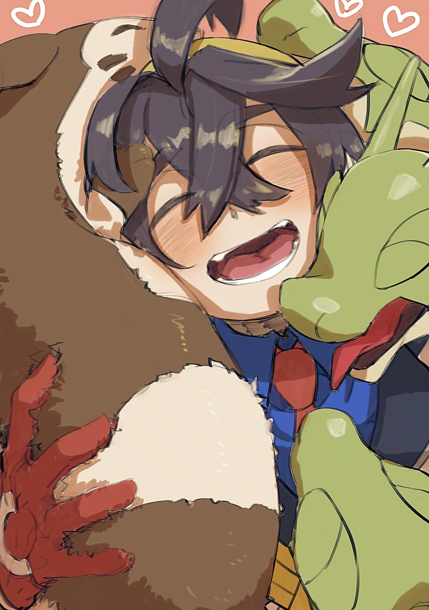 kieran, furret, and hydrapple (pokemon and 1 more) drawn by nung_(aukw4783)