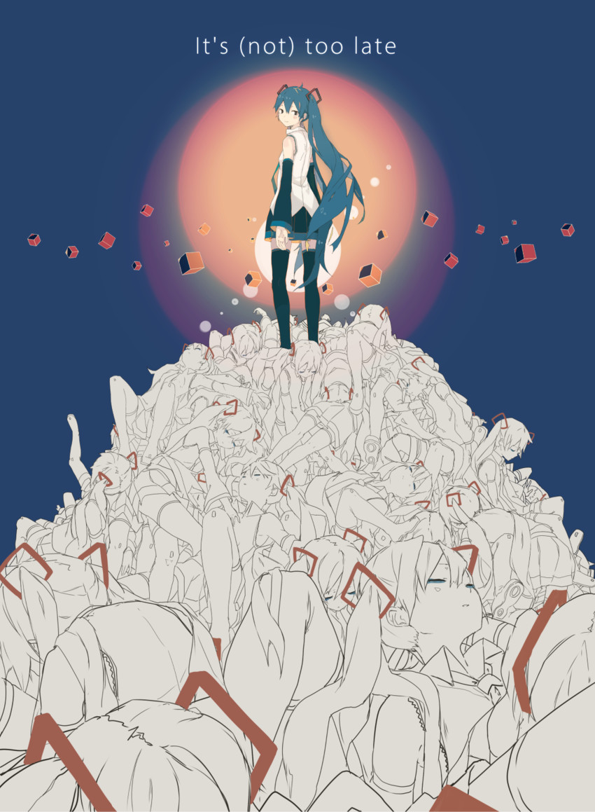 hatsune miku (vocaloid and 2 more) drawn by yukima_(yushika)