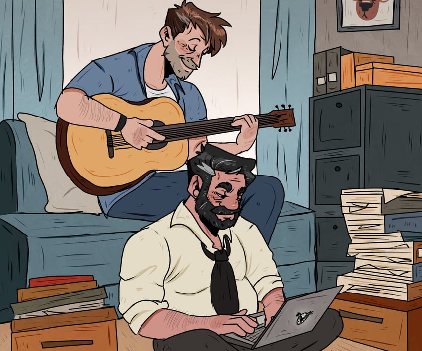 david eilander and dale vandermeer (rusty lake) drawn by callmegaith