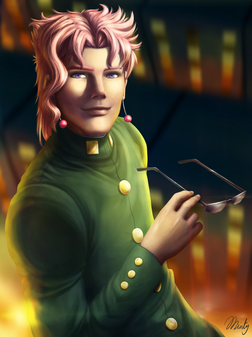 kakyoin noriaki (jojo no kimyou na bouken and 1 more) drawn by poppyminty