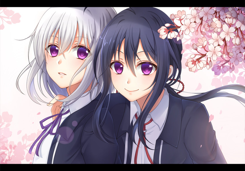 namazuo toushirou and honebami toushirou (touken ranbu) drawn by hasu_(velicia)