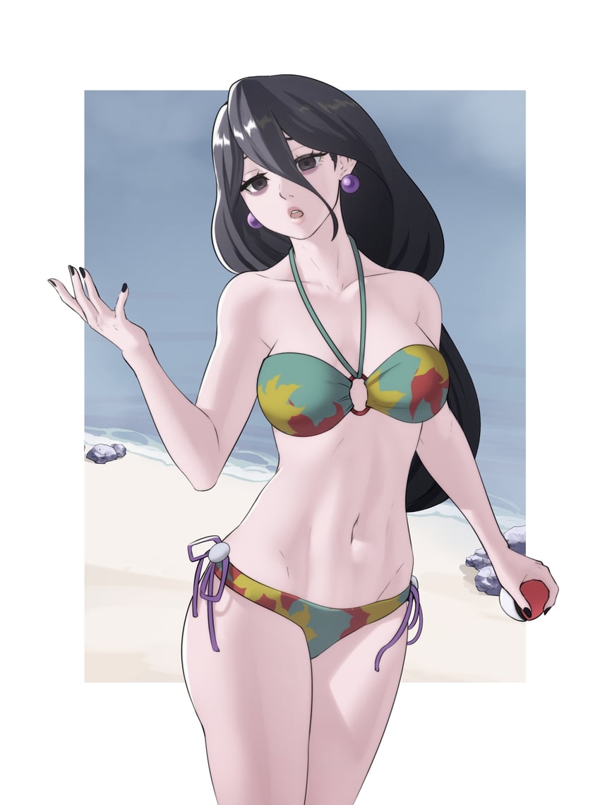 hex maniac and swimmer (pokemon and 2 more) drawn by pomelomelon