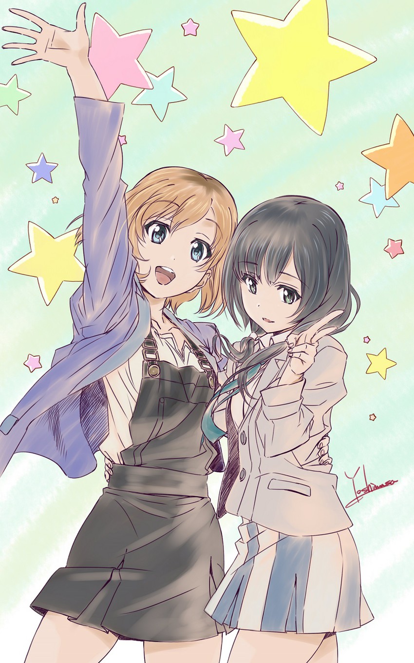 miyamori aoi and yasuhara ema (shirobako) drawn by yoshinaga_masahiro