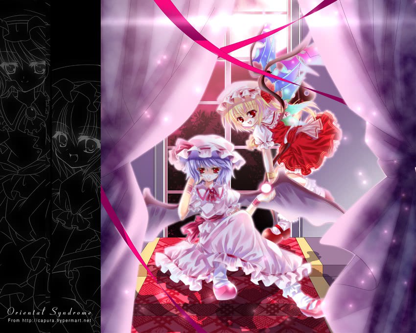 remilia scarlet and flandre scarlet (touhou) drawn by capura_lin