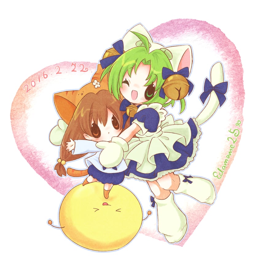 dejiko, puchiko, and gema (di gi charat) drawn by edamame_(edame025)