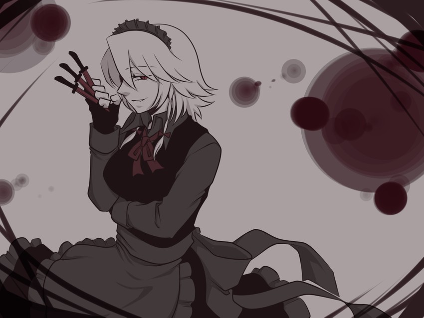 izayoi sakuya (touhou) drawn by neko_majin