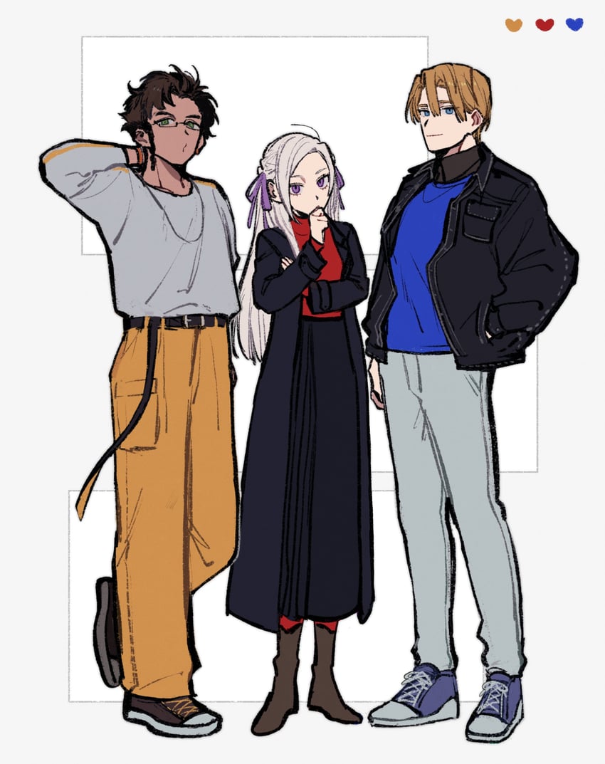 edelgard von hresvelg, dimitri alexandre blaiddyd, and claude von riegan (fire emblem and 1 more) drawn by c4vknggjci51182