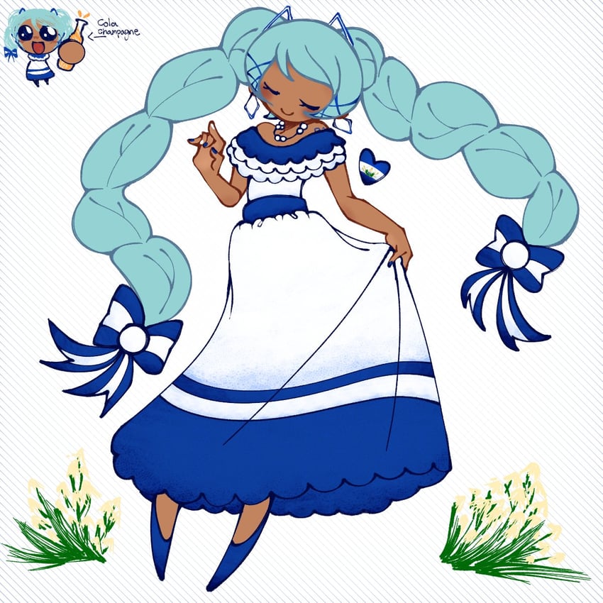 hatsune miku and salvadorena miku (vocaloid) drawn by salvi_nova