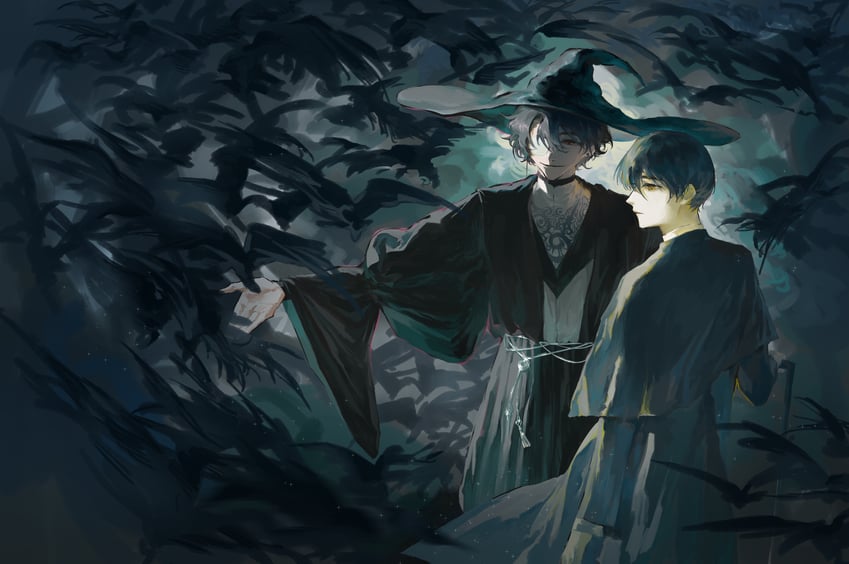 klein moretti and amon (lord of the mysteries) drawn by ji26725339