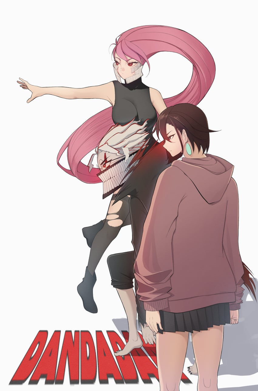 ayase momo, takakura ken, and shiratori aira (dandadan) drawn by soyokuru