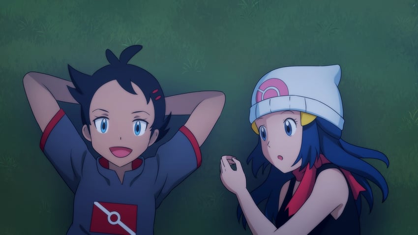 dawn and goh (pokemon and 1 more) drawn by rinalice_chan