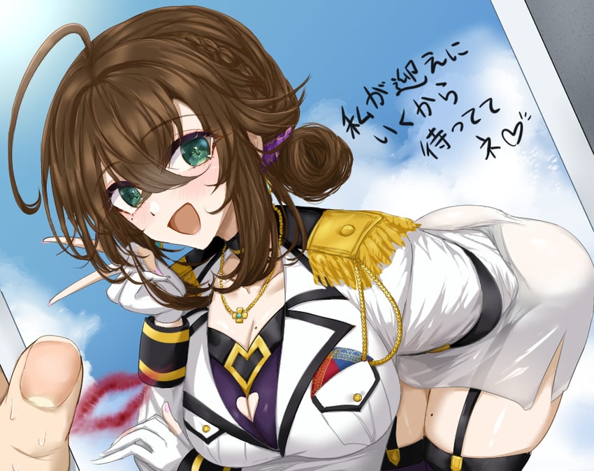 female admiral and katsuragi misato (original and 2 more) drawn by chamumi_(mochiumee)