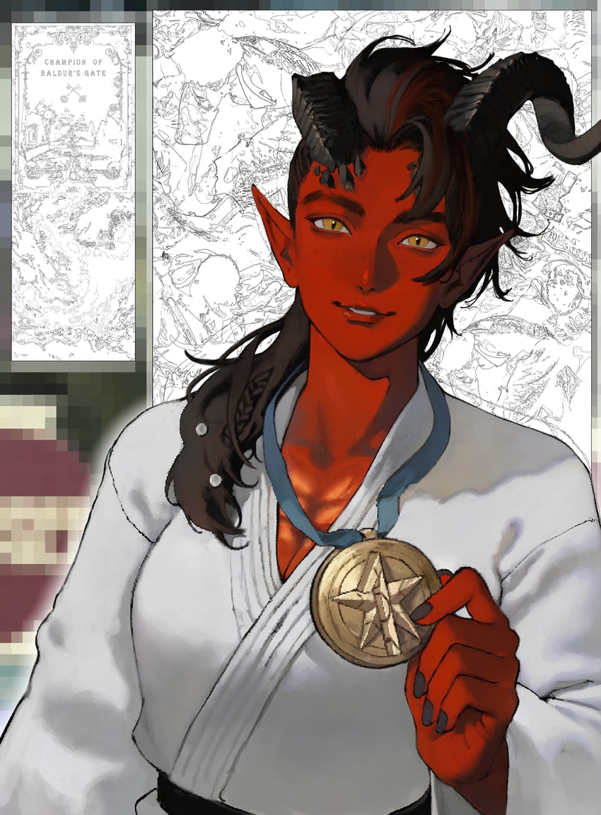 karlach (dungeons & dragons and 1 more) drawn by lapefamm
