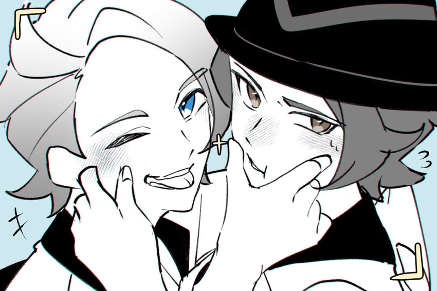 paxton and urbain (pokemon and 1 more) drawn by mocacoffee_1001