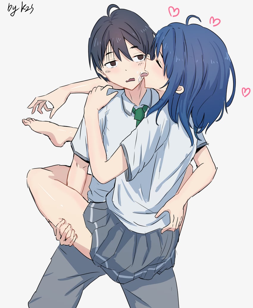 yanami anna and nukumizu kazuhiko (make heroine ga oo sugiru!) drawn by k2s