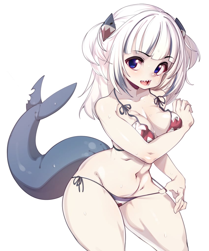 gawr gura (hololive and 1 more) drawn by slugbox
