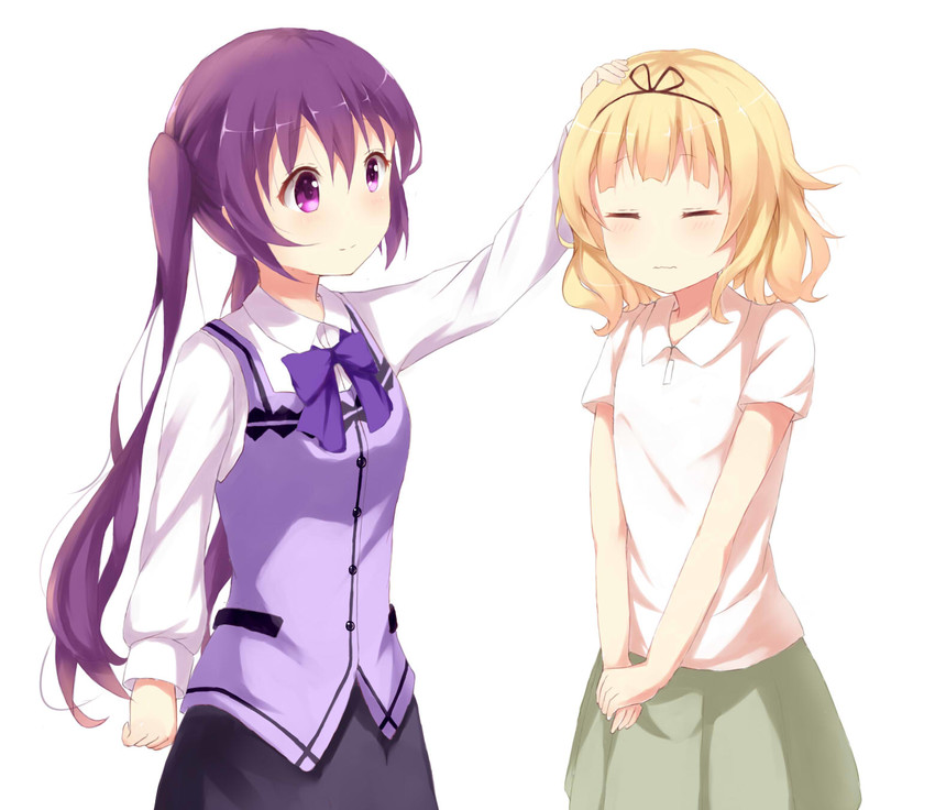 kirima syaro and tedeza rize (gochuumon wa usagi desu ka?) drawn by stick_jitb
