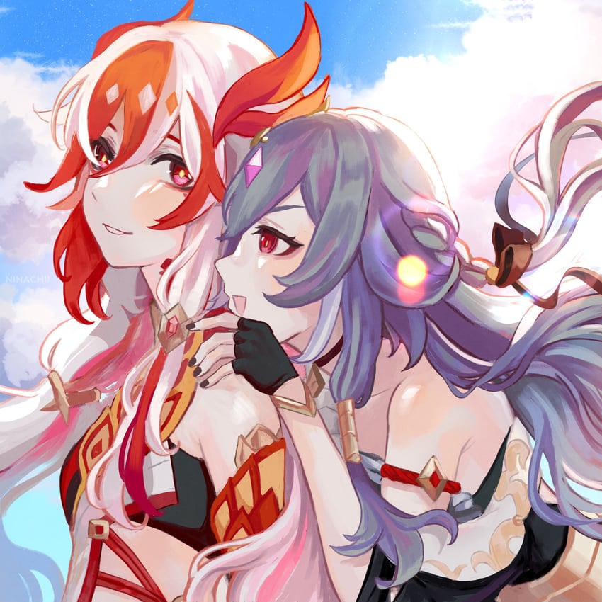 fu hua and herrscher of sentience (honkai and 1 more) drawn by ninachii