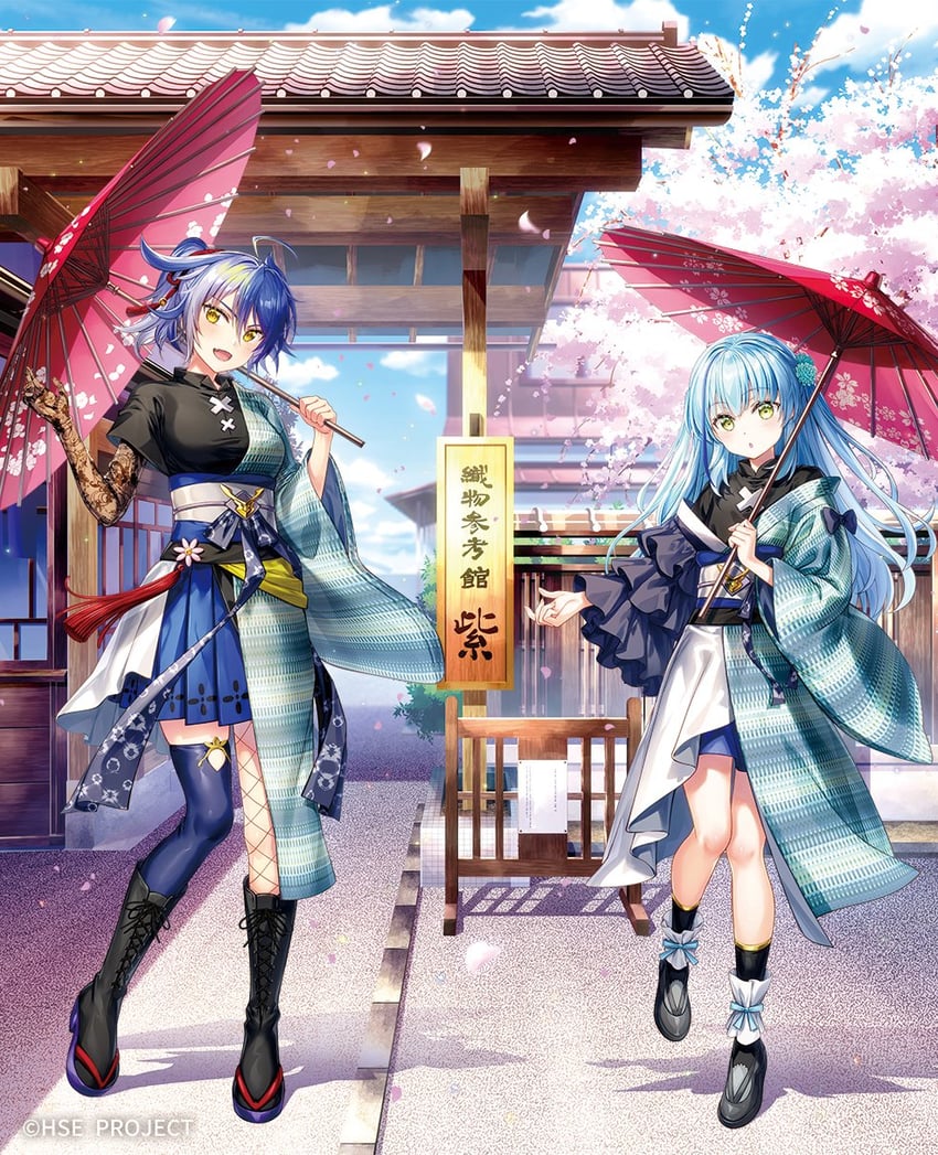 komachi towa and asakawa kanata (highspeed etoile) drawn by fujima_takuya