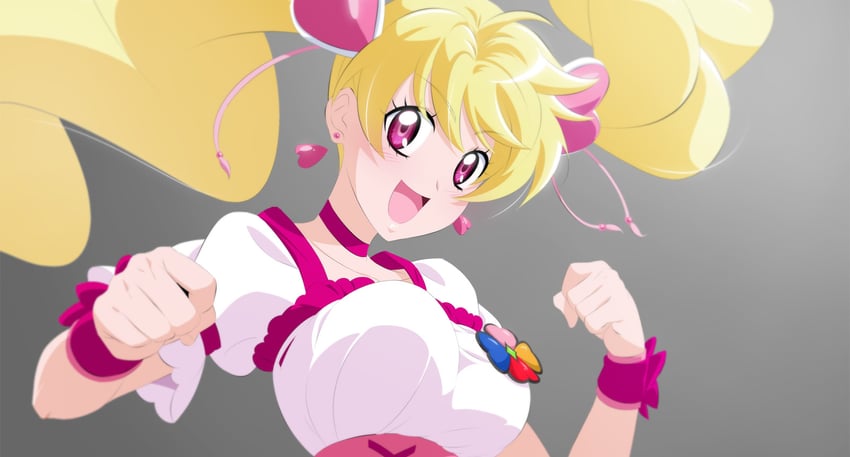 momozono love and cure peach (precure and 1 more) drawn by fuchi_(nightmare)