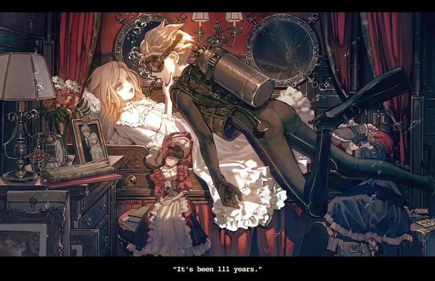 sleeping beauty (original and 2 more) drawn by denn_(naluse_flow)