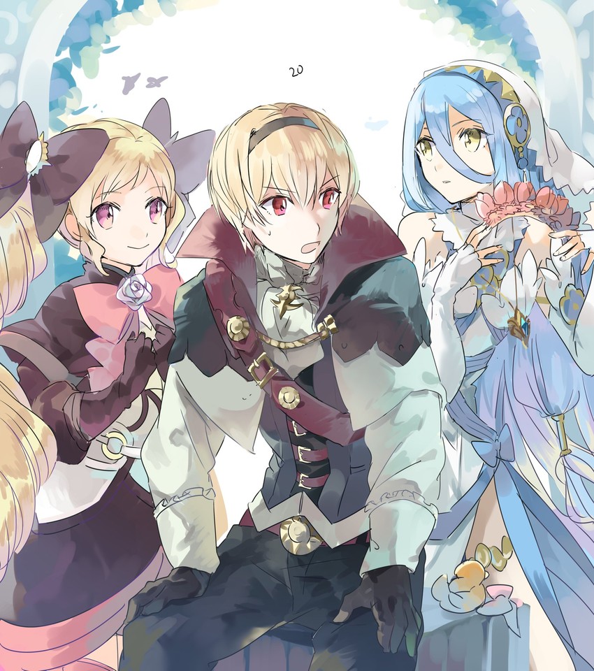 azura, elise, and leo (fire emblem and 2 more) drawn by hukashin