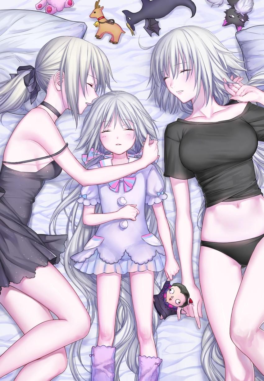 artoria pendragon, jeanne d'arc alter, saber alter, jeanne d'arc alter santa lily, and gilles de rais (fate and 1 more) drawn by nipi27